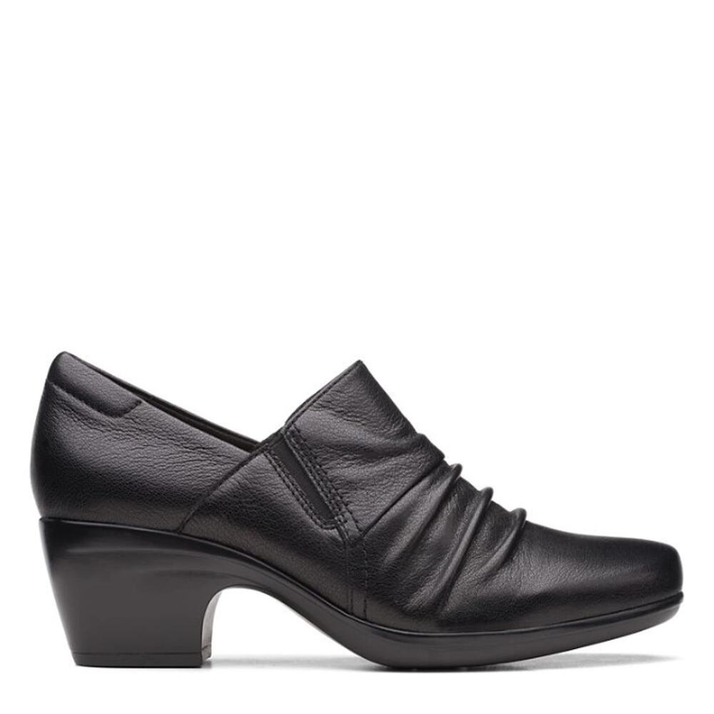 Clarks Emily Cove Women's Pump Black Leather Size 9 - Picture 3 of 9